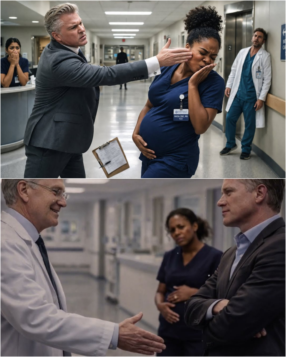 A billionaire slapped a pregnant ICU nurse across the face in front of everyone, then smirked as he got her fired on the spot. | HO