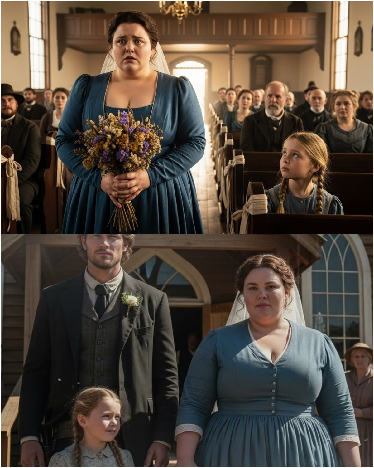‘She’s Beautiful, Daddy’ — The 𝐎𝐛𝐞𝐬𝐞 Bride Was Mocked Until the Cowboy’s Daughter Spoke Her…| HO