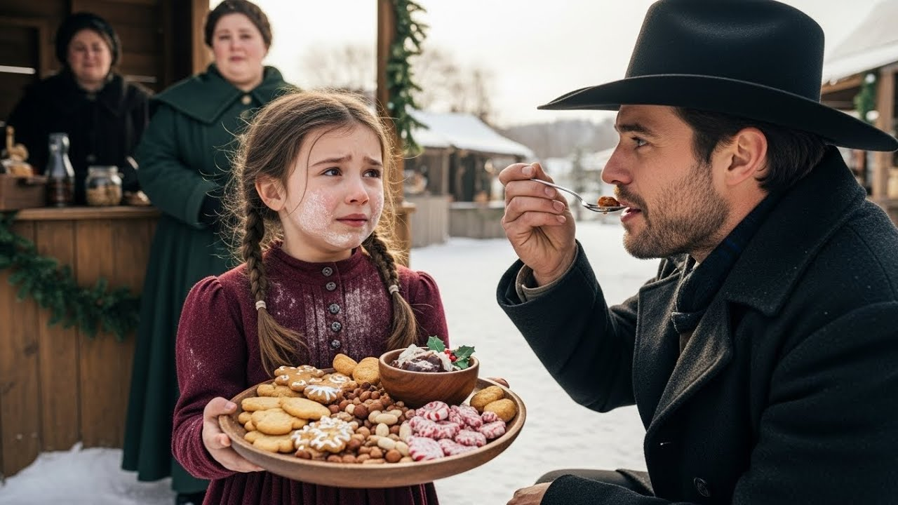 At the Christmas market, no one wanted Mama’s cookies or pies. People walked right past the little girl and her struggling mother. Until a kind cowboy tasted one piece and whispered, “Home.”| HO!