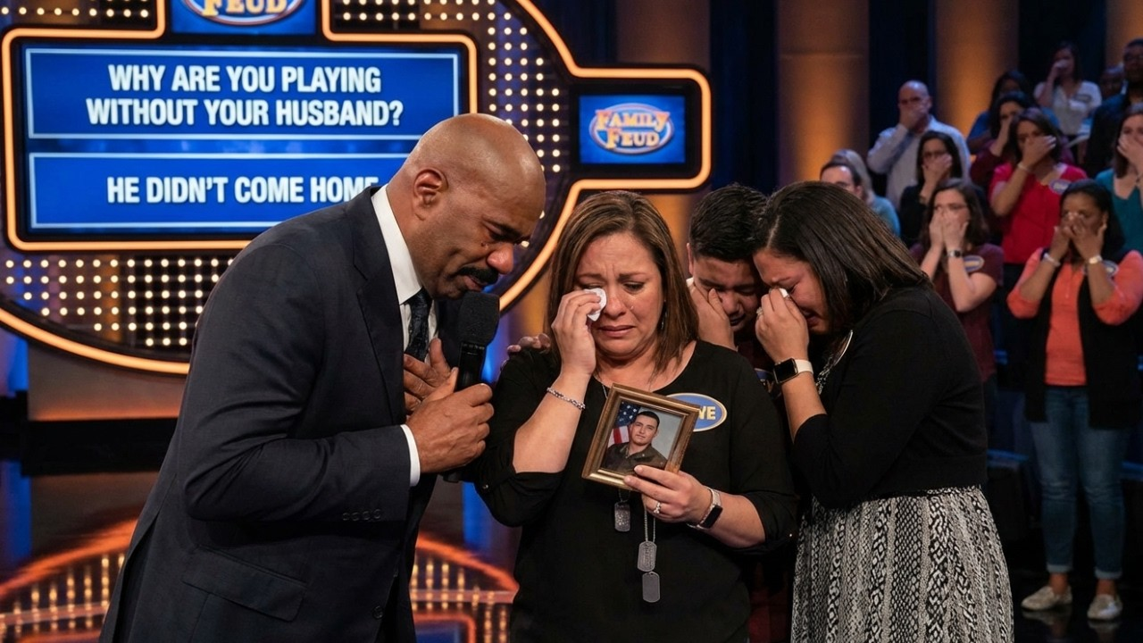 Steve Harvey STOPPED Family Feud When Veteran’s Wife Revealed Why She Was Playing Alone | HO!!!!