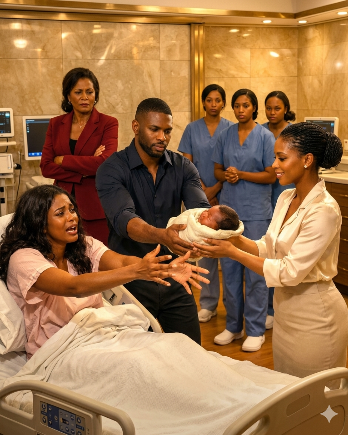 She quietly gave birth after 14 hours of pain, only to watch her husband snatch their newborn from her arms and hand the baby to his mistress. | HO