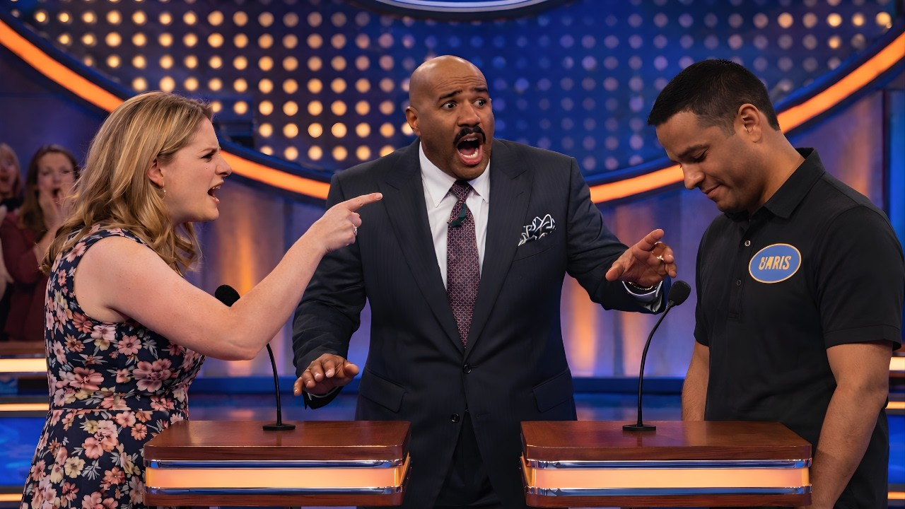 She walked onto a game show smiling, carrying eight months of silence in her chest. Then Steve Harvey asked, “What do couples keep secret?” Her husband joked—she didn’t. Wife Confronts Husband About His Affair — Steve Harvey’s EPIC Response changed the roomchanged the room | HO!!!!