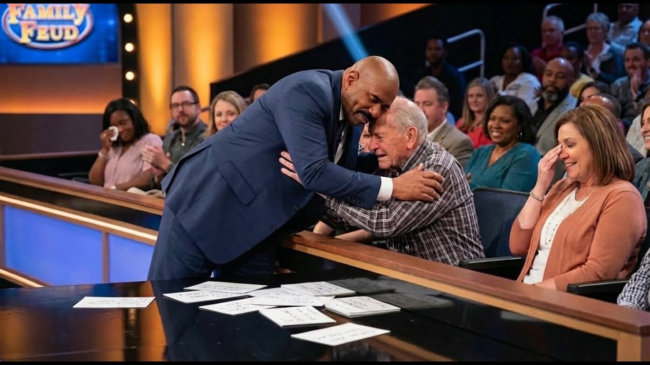 Steve Harvey walked onstage, smiled… then froze. “Hold on one second,” he said, and stepped off the set like the game didn’t matter anymore. Everyone thought something broke. The twist: it wasn’t a mistake—it was a 61-year friendship sitting in the third row, waiting to be hugged. | HO!!!!