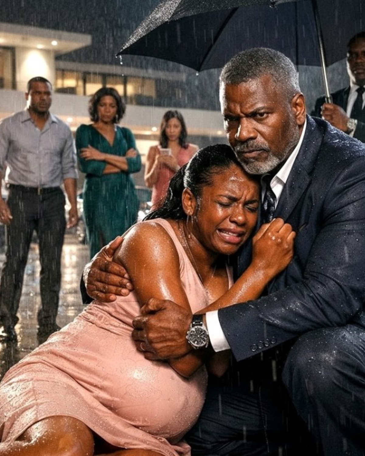 He pushed his pregnant wife into the rain like she meant nothing—no questions, no second glance. Unaware His Pregnant Wife Was A Trillionaire’s Only Child. | HO