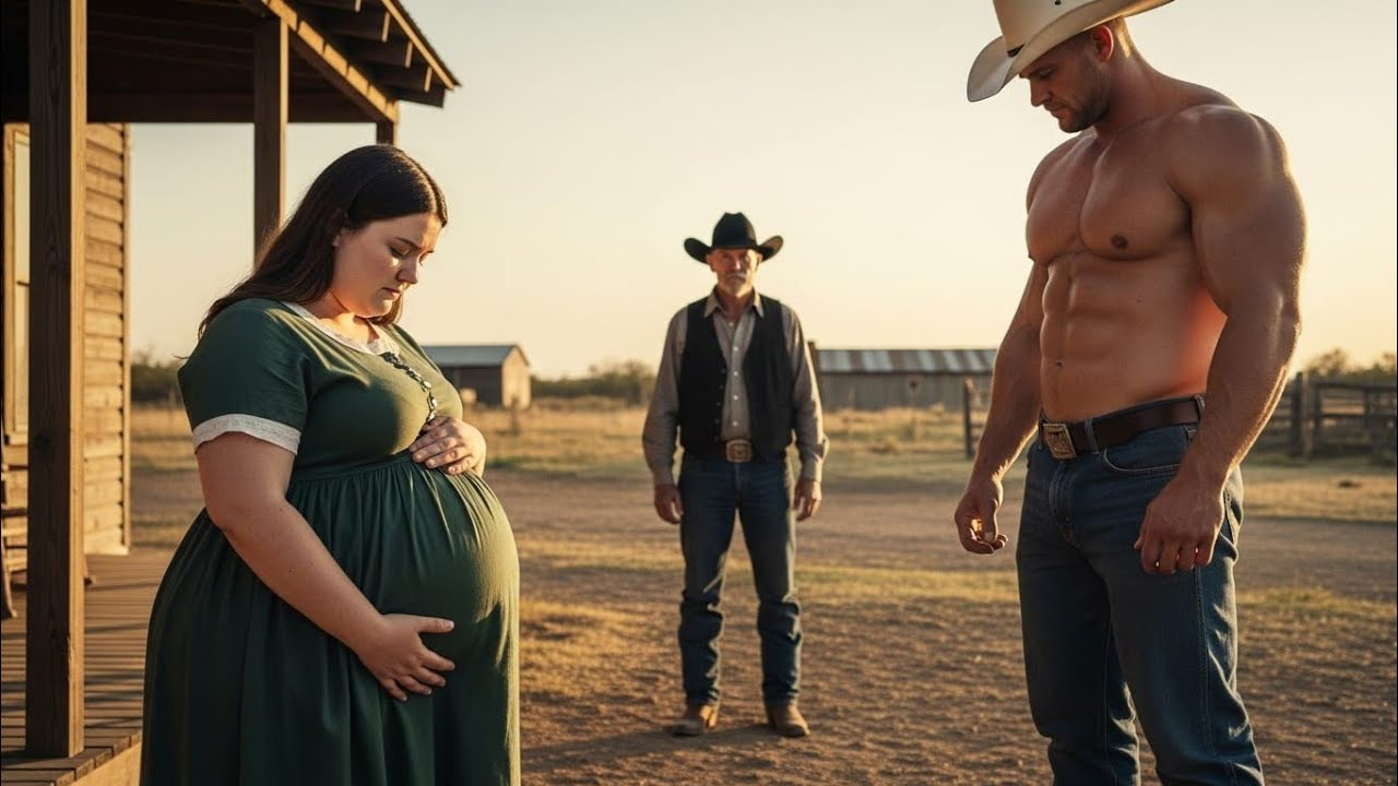 Her father dragged his pregnant, overweight daughter to a remote ranch and handed her over to a giant cowboy like she was worthless.   Heartbroken and ashamed, she expected rejection. Instead, the quiet cowboy saw her strength. | HO