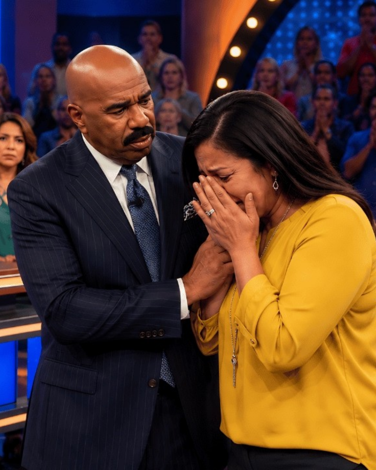 “You don’t have to be strong alone.” Wife BREAKS DOWN Mid-Answer — Steve Harvey Pulls Her Aside Immediately | HO!!!!