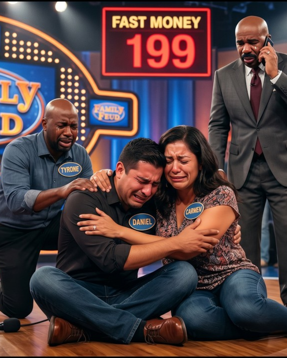 He needed 200 points to win $20,000 for his daughter’s heart transplant. He scored 199. Then Steve Harvey pulled out his earpiece and changed everything. | HO!!!!