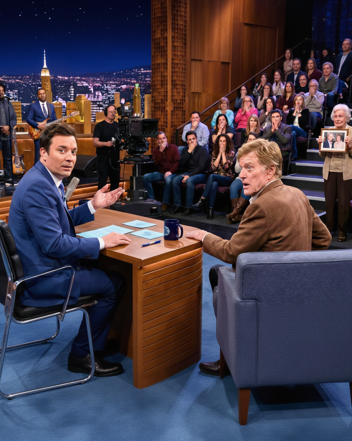 Robert Redford was mid-interview with Jimmy Fallon when he suddenly stopped talking — frozen mid-sentence. | HO!!!!