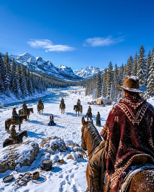 7 Bandits Circled His Wife in the Valley… Unaware the Nameless Gunslinger Was Watching