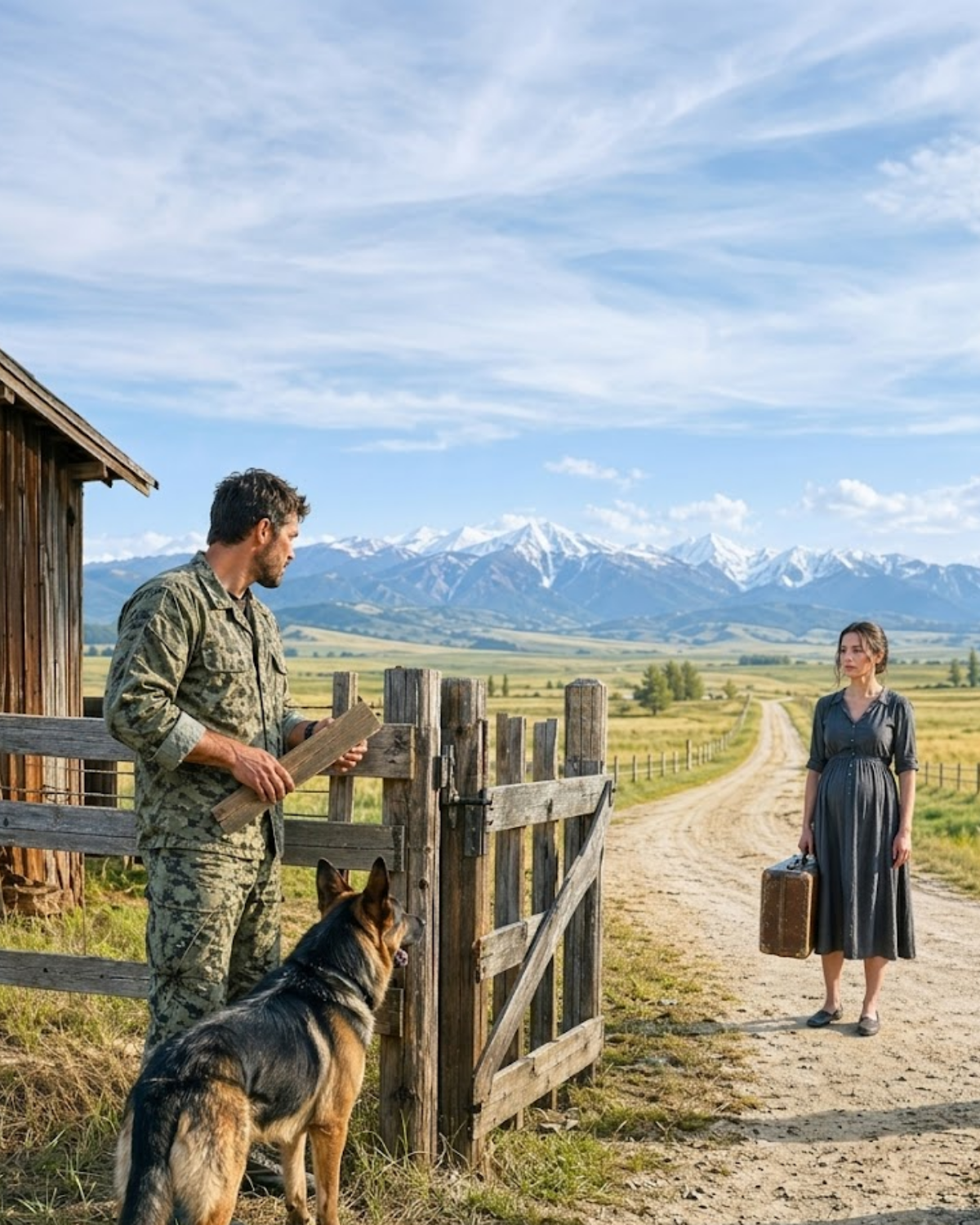 She showed up at his gate, pregnant and alone. He was a retired Navy SEAL who trusted no one. He almost said no. Then a cry changed everything.