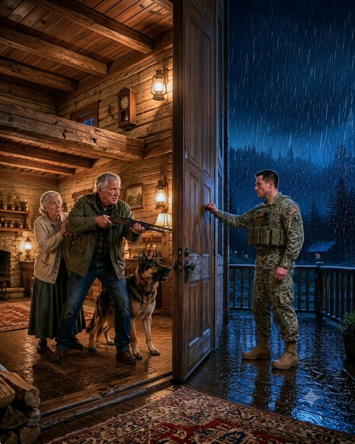 An elderly couple took in a stranger during a storm. He ate at their table. Slept in their son’s room. Repaired their fence. They thought he was just a lost soldier. Then he told them why he really came. And their world broke in two.