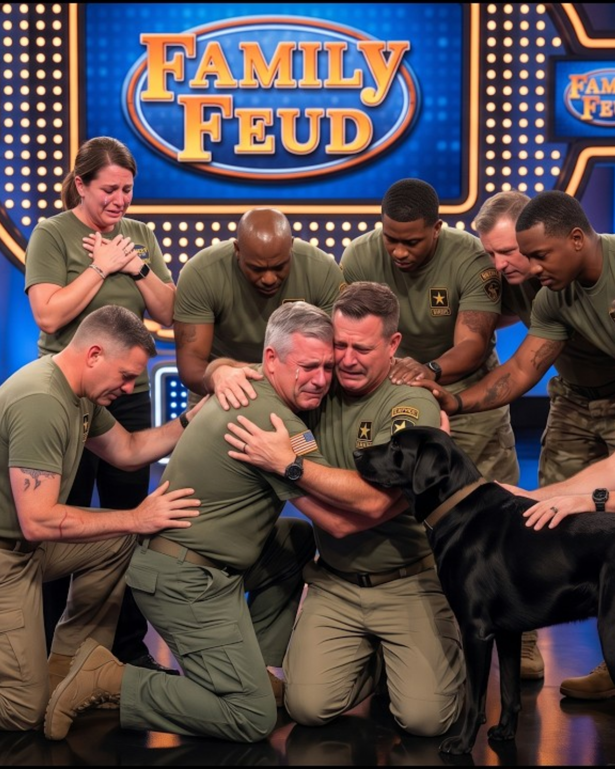 “We never stopped looking for you.” Steve Harvey BREAKS DOWN When Blind Veteran’s Platoon Surprises Him Live on Family Feud  | HO!!!!