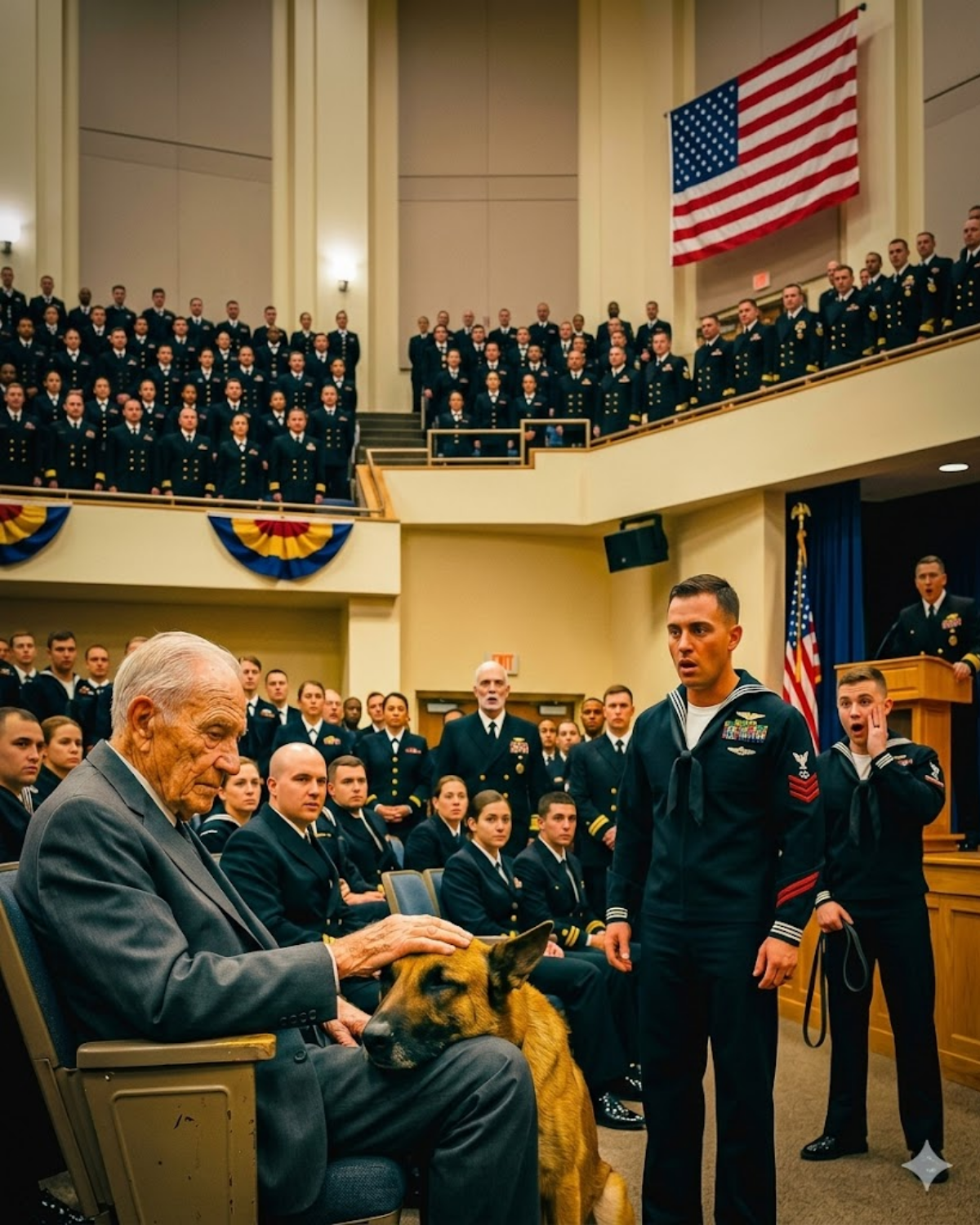 He didn’t sit in the front row to be honored. He sat there to see if his legacy still breathed. One word. One frozen K9. And suddenly, the retirement ceremony became a reunion 50 years in the making.