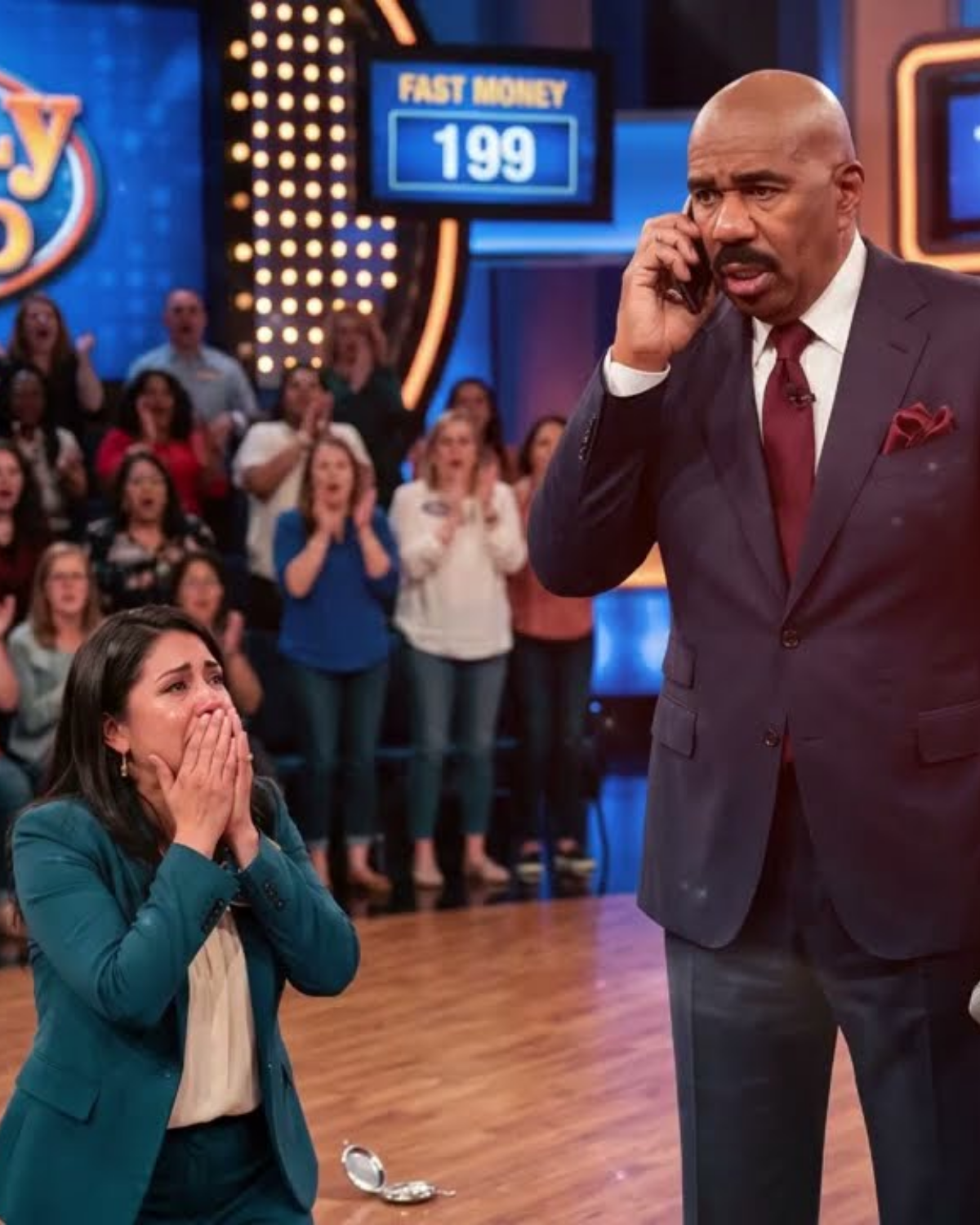 Steve Harvey FROZE on Stage When His Producer Passed Him THIS Urgent Call | HO!!!!