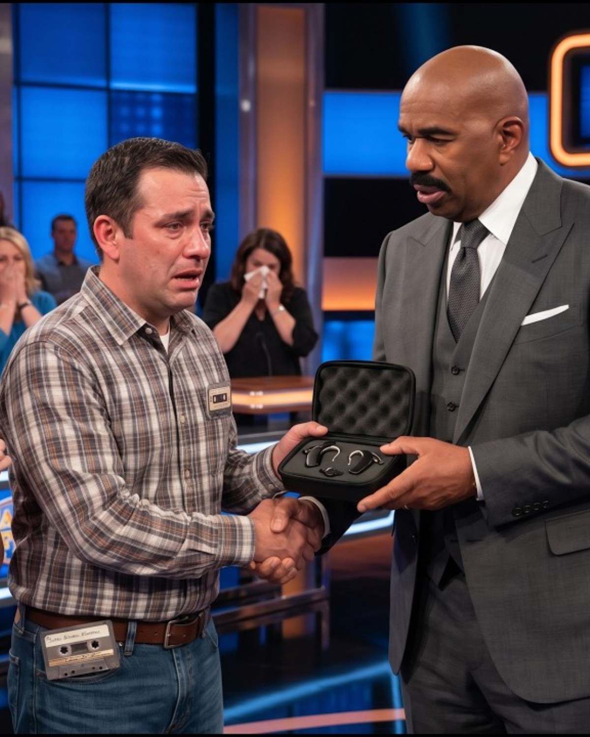 Deaf father hadn’t heard his daughter’s voice in 14 years — then Steve Harvey pulled out a small white box on live TV. | HO!!!!