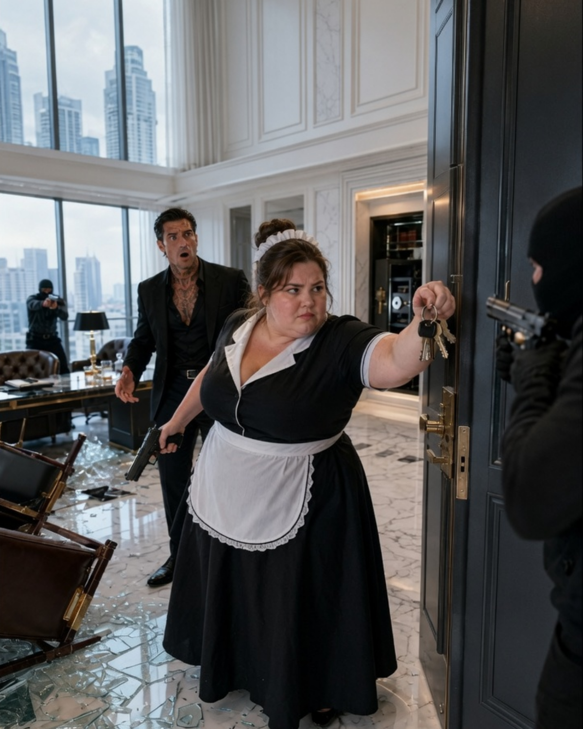 The Fat Maid Locked the Mafia Boss In—But He Didn’t Expect Her to Hunt Killers Like This.