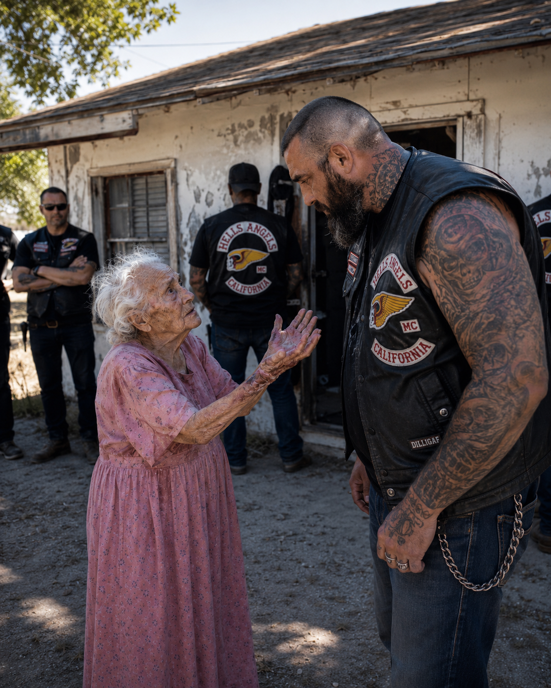 Everyone Believed the Old Woman Burned Her Own Hands, Until a Biker Noticed One Detail That Exposed the Truth.